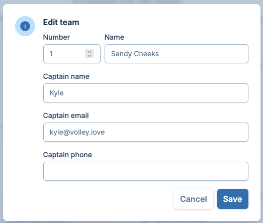 edit team dialog screenshot